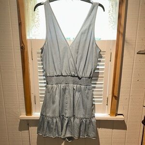 American Eagle Outfitters Blue Denim Jumpsuit